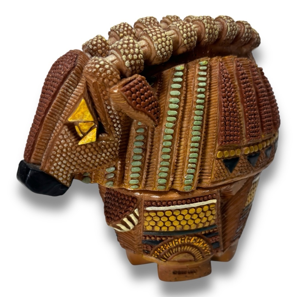 Vintage 90's‎ United Design Corp Unique Ibex Wild Goat Resin Trinket Dish